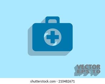 Flat icon of ambulanse