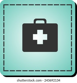 Flat icon of ambulanse