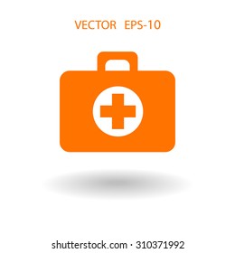 Flat icon of ambulanse