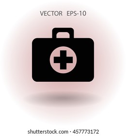 Flat icon of ambulanse