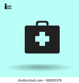 Flat icon of ambulanse