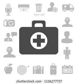 Flat icon of ambulanse. vector illustration
