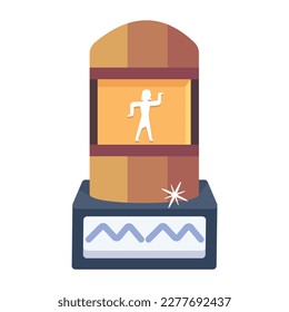 Flat icon of an ancient hieroglyph