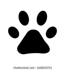Flat icon of animal footprint on a white background. Zoo sign. vector illustration