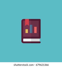 Flat Icon Annual Report Element. Vector Illustration Of Flat Icon Book  Isolated On Clean Background. Can Be Used As Annual, Report And Book Symbols.