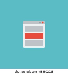 Flat Icon App Element. Vector Illustration Of Flat Icon Social Media Ads Isolated On Clean Background. Can Be Used As Social, Ad And Media Symbols.