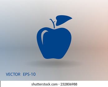 Flat  icon of apple