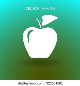 Flat  icon of apple