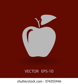 Flat  icon of apple