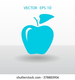 Flat  icon of apple