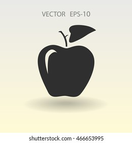 Flat  icon of apple