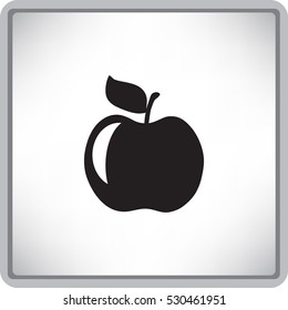 Flaches Symbol. Ein Apfel.