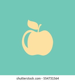 Flat icon. An Apple.