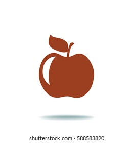 Icono plano. Una Apple.