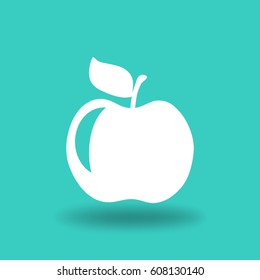 Flat icon. An Apple.