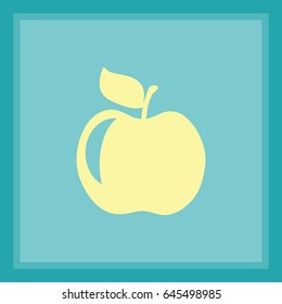 Flat icon. An Apple.