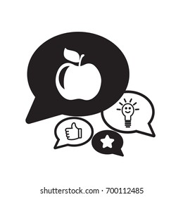 Icono plano. Una Apple.