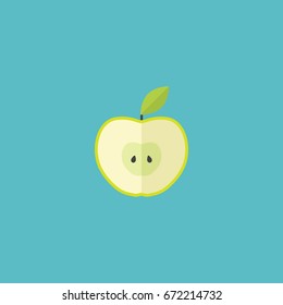 Flat Icon Apple Element. Vector Illustration Of Flat Icon Jonagold Isolated On Clean Background. Can Be Used As Apple, Jonagold And Fruit Symbols.