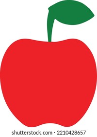 Flat icon apple isolated on white background. Fruit icon.