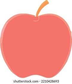 Flat icon apple isolated on white background. Fruit icon.