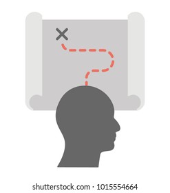 
Flat icon approach, strategy
