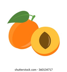 Flat icon apricot