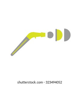 Flat Icon of Artificial Joint on White Background. Vector Illustration
