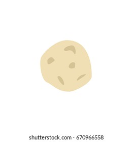 Flat Icon Asteroid Element. Vector Illustration Of Flat Icon Comet Isolated On Clean Background. Can Be Used As Asteroid, Comet And Meteor Symbols.