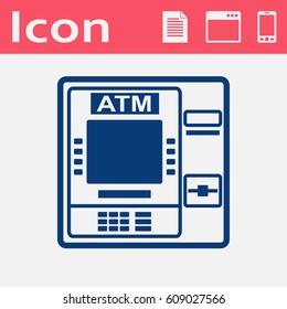 flat icon of atm