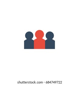Flat Icon Audience Element. Vector Illustration Of Flat Icon Auditorium Isolated On Clean Background. Can Be Used As Auditorium, Audience And People Symbols.