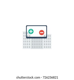 Flat Icon Augmented Reality Element. Vector Illustration Of Flat Icon Technology Isolated On Clean Background. Can Be Used As Augmented, Reality And Technology Symbols.