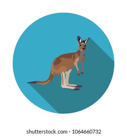 flat icon of Australian kangaroo in vector format