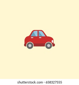 Flat Icon Automobile Element. Vector Illustration Of Flat Icon Car Isolated On Clean Background. Can Be Used As Car, Vehicle And Automobile Symbols.