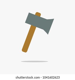 Flat icon of an ax on a white background,vector
