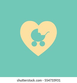 Flat icon Baby carriage.