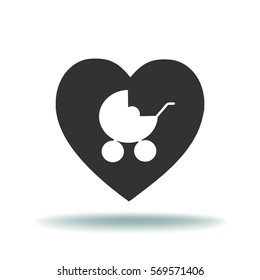 Flat icon Baby carriage.
