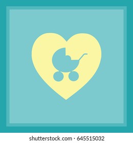 Flat icon Baby carriage.