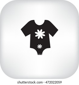 Flat icon. Baby clothes.