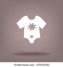Flat icon. Baby clothes.