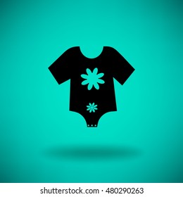 Flat icon. Baby clothes.