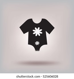 Flat icon. Baby clothes.