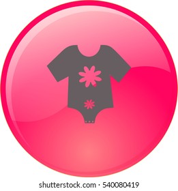 Flat icon. Baby clothes.