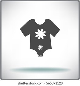 Flat icon. Baby clothes.