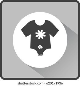 Icono plano. Ropa de bebé.