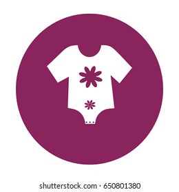 Icono plano. Ropa de bebé.