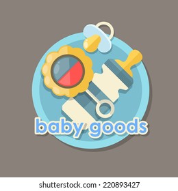 flat icon or baby goods