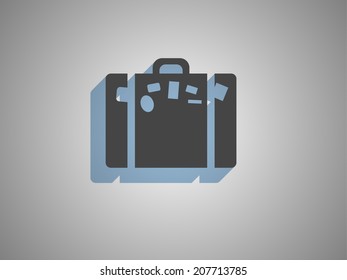 Flat icon of bag