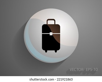Flat icon of bag