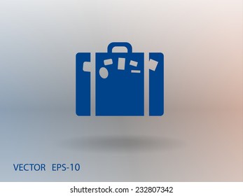 Flat icon of bag