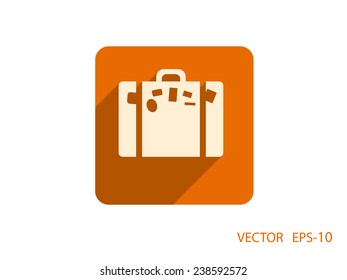 Flat icon of bag